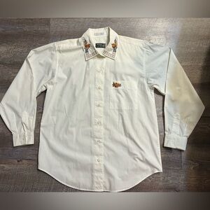 Wyoming Vintage Women's Cream Embroidered Button Down Shirt